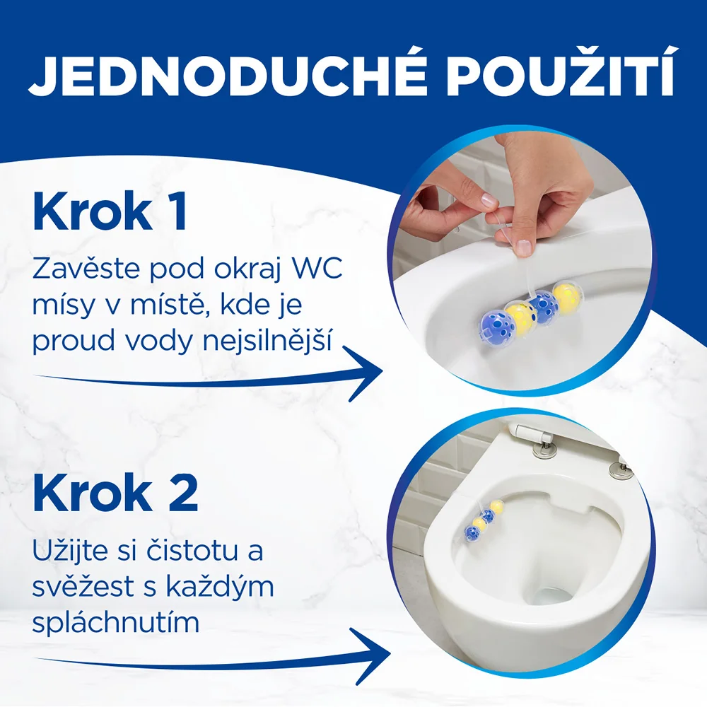 Bref WC blok Power Aktiv Lemon 4x50 g