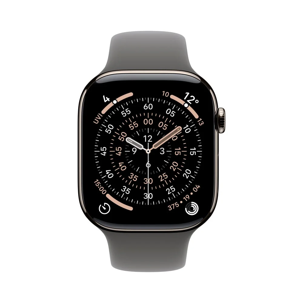 Apple Watch 11 42 mm titan, sportovní řemínek S/M chytré hodinky