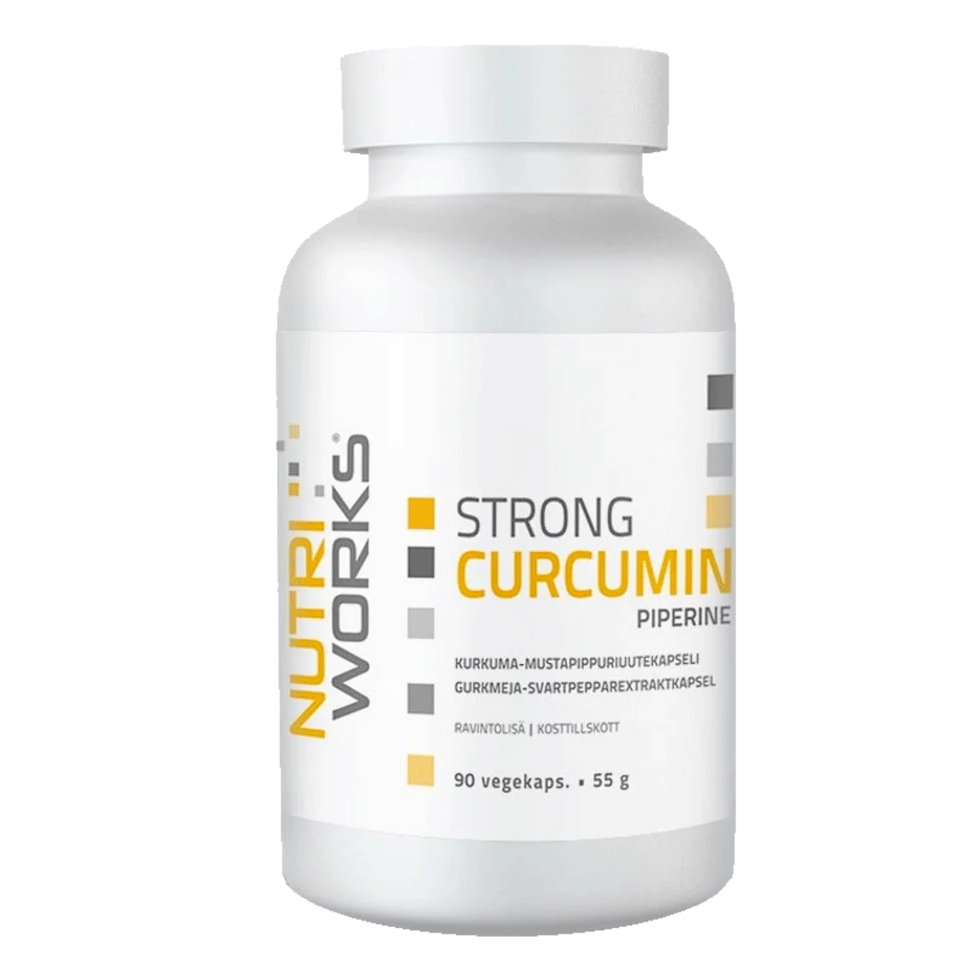 NutriWorks Strong Curcumin Piperine - 90 kapslí