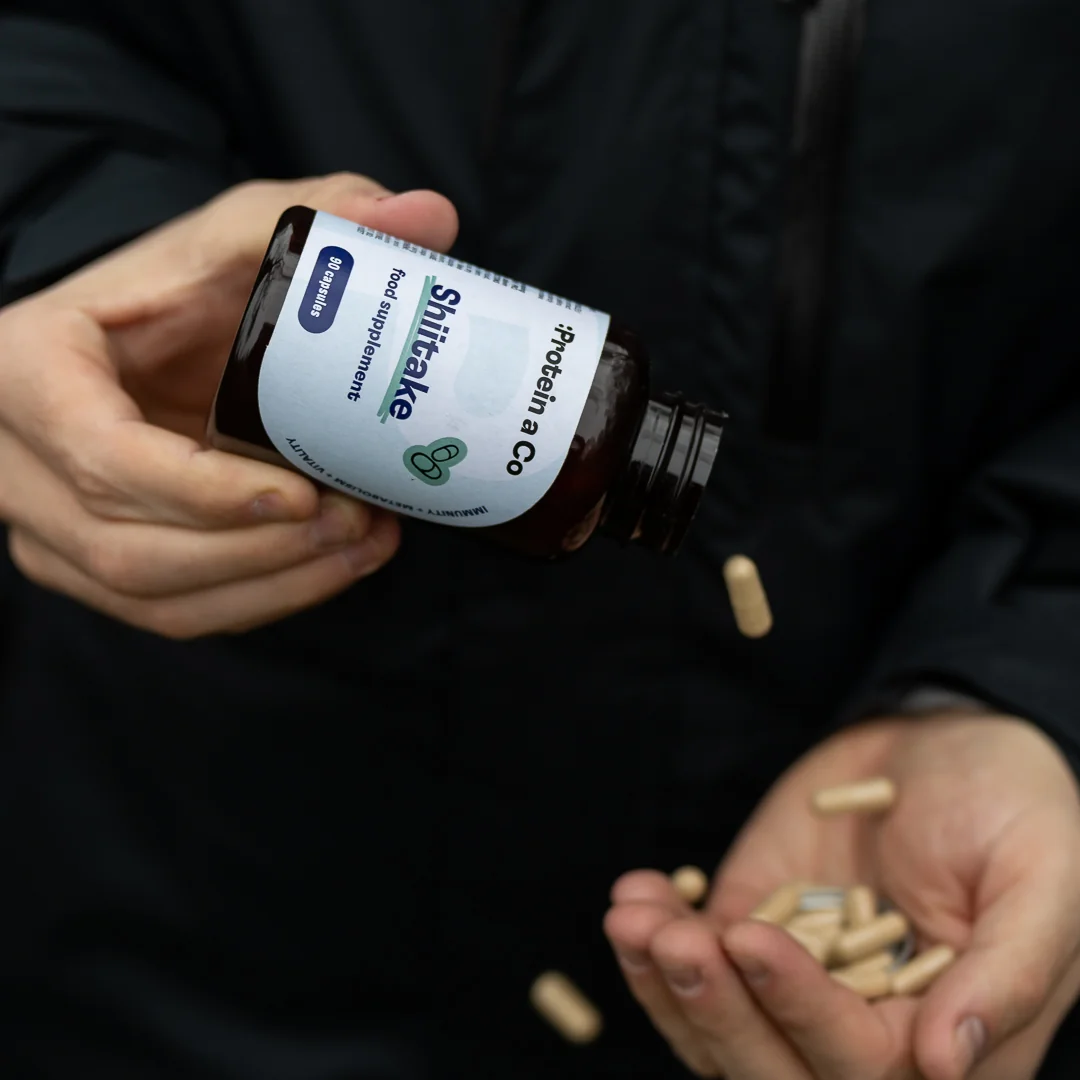 Protein a Co Shiitake extrakt 25% polysacharidů 90 kapslí 