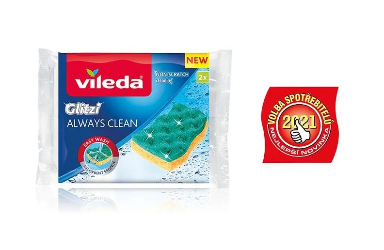 Vileda Glitzi Always Clean viskózní houbička 2 ks