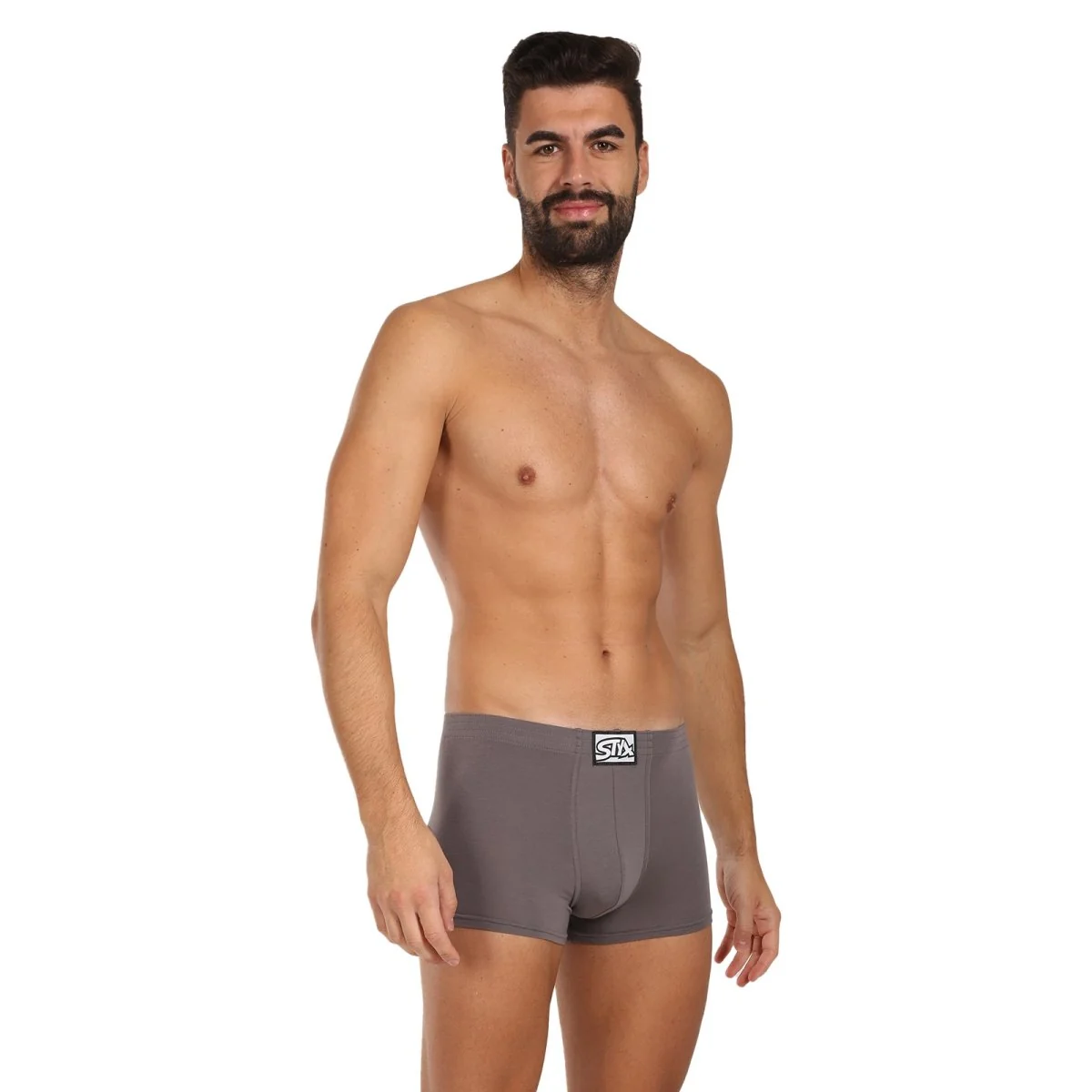Styx Pánské boxerky klasická guma tmavě šedé (Q1063) S