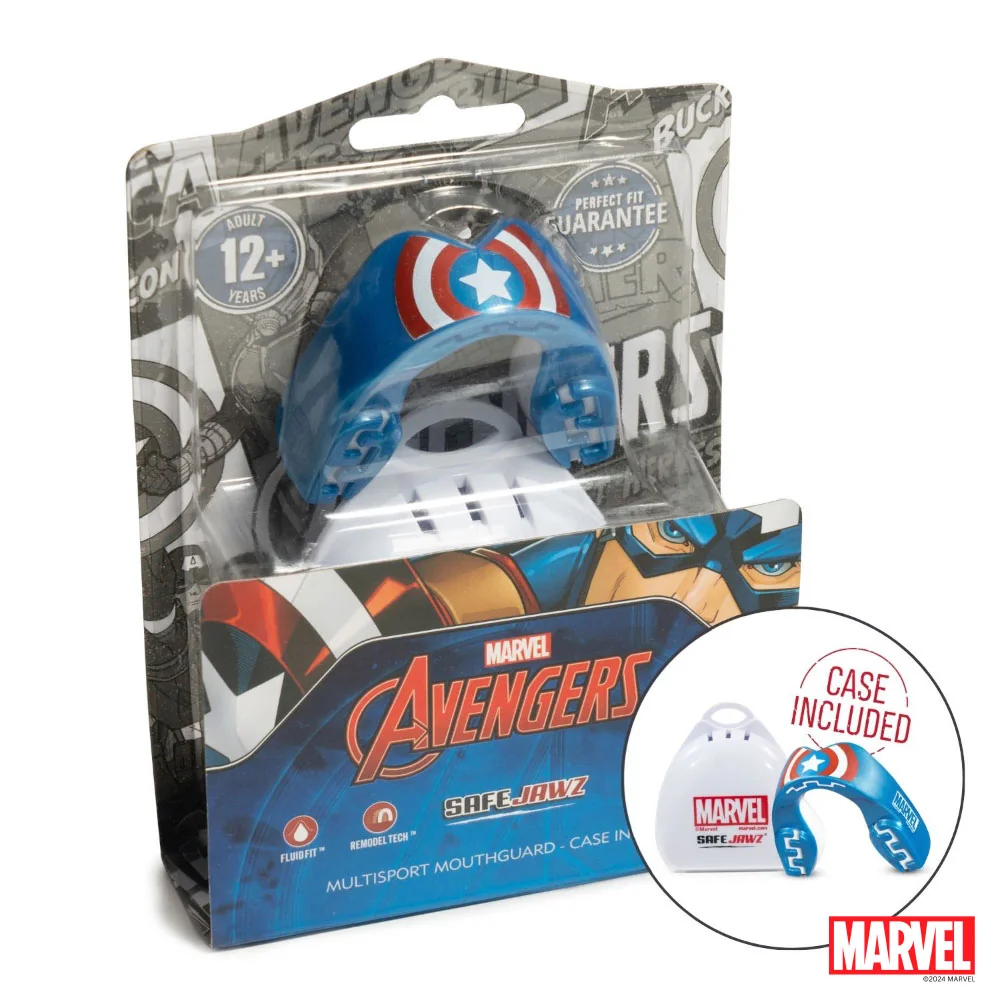 SAFEJAWZ Chránič zubů Captain America, Velikost: Junior