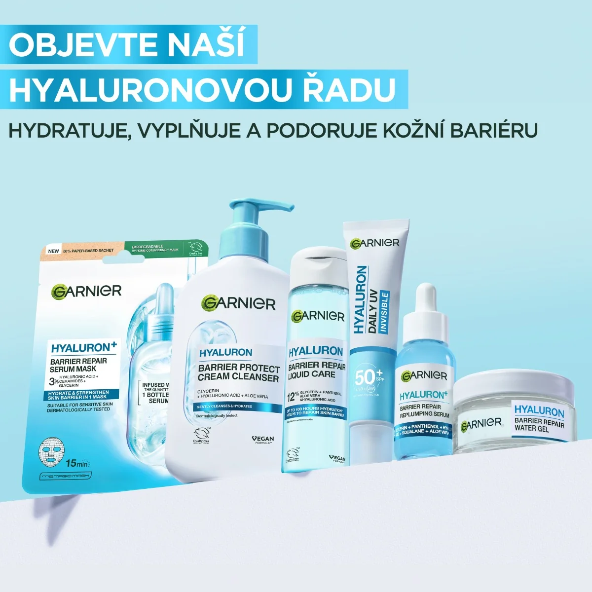 Garnier HYALURON+ textilní pleťová maska 28 g