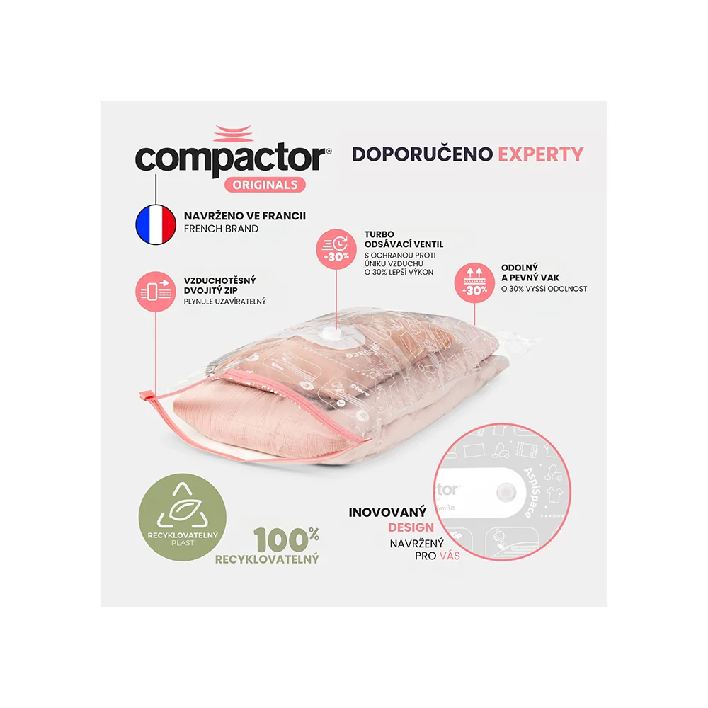 Compactor Bag Aspispace SET 4xS, 4xM, 4xL a 4xXL set vakuových pytlů 16 ks