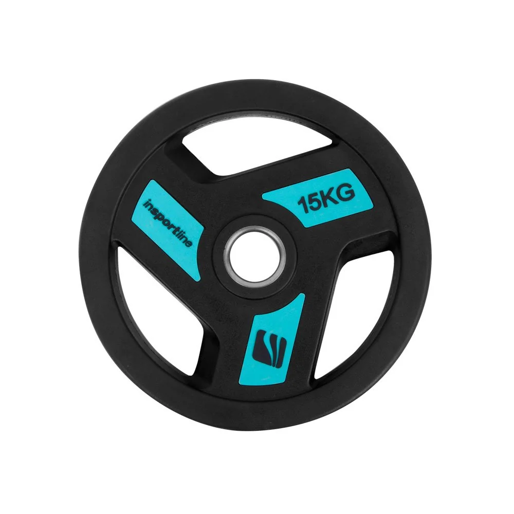 inSPORTline Pogumovaný olympijský kotouč  Herk OL 15 kg 50 mm