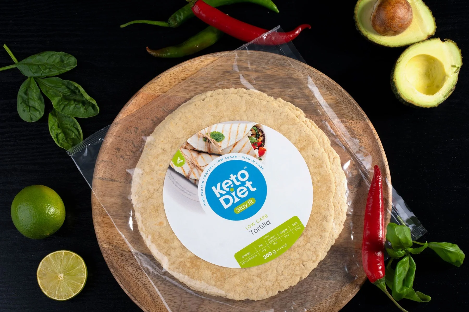KetoDiet Proteinová tortilla 5x40 g
