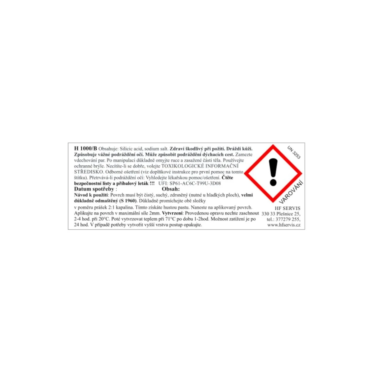 HF Servis H1000 - vysokoteplotní nano lepidlo do 760 °C 100 g