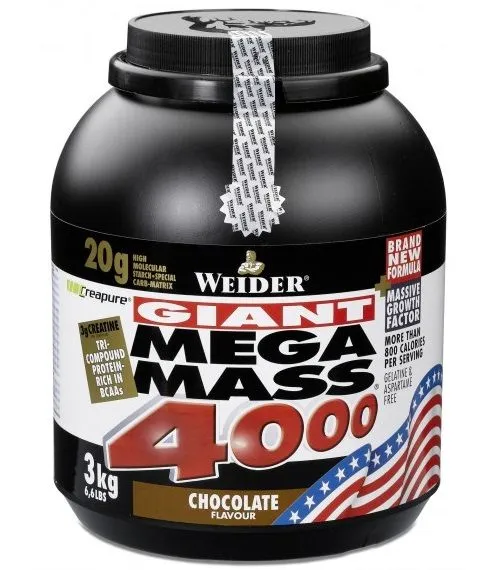 WEIDER Giant Mega Mass 4000  white chocolate-praliné 3000 g