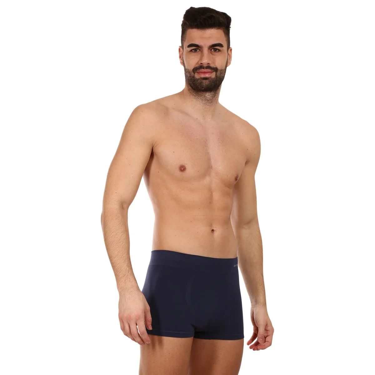 Gino Pánské boxerky bezešvé bambusové modré (53005) L