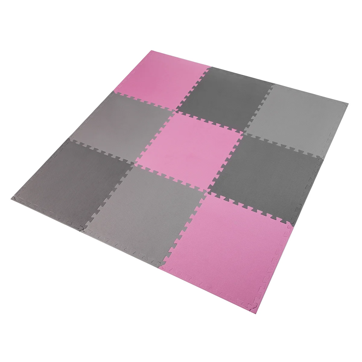 One Fitness Ochranná puzzle podložka MP10 růžovo-šedá