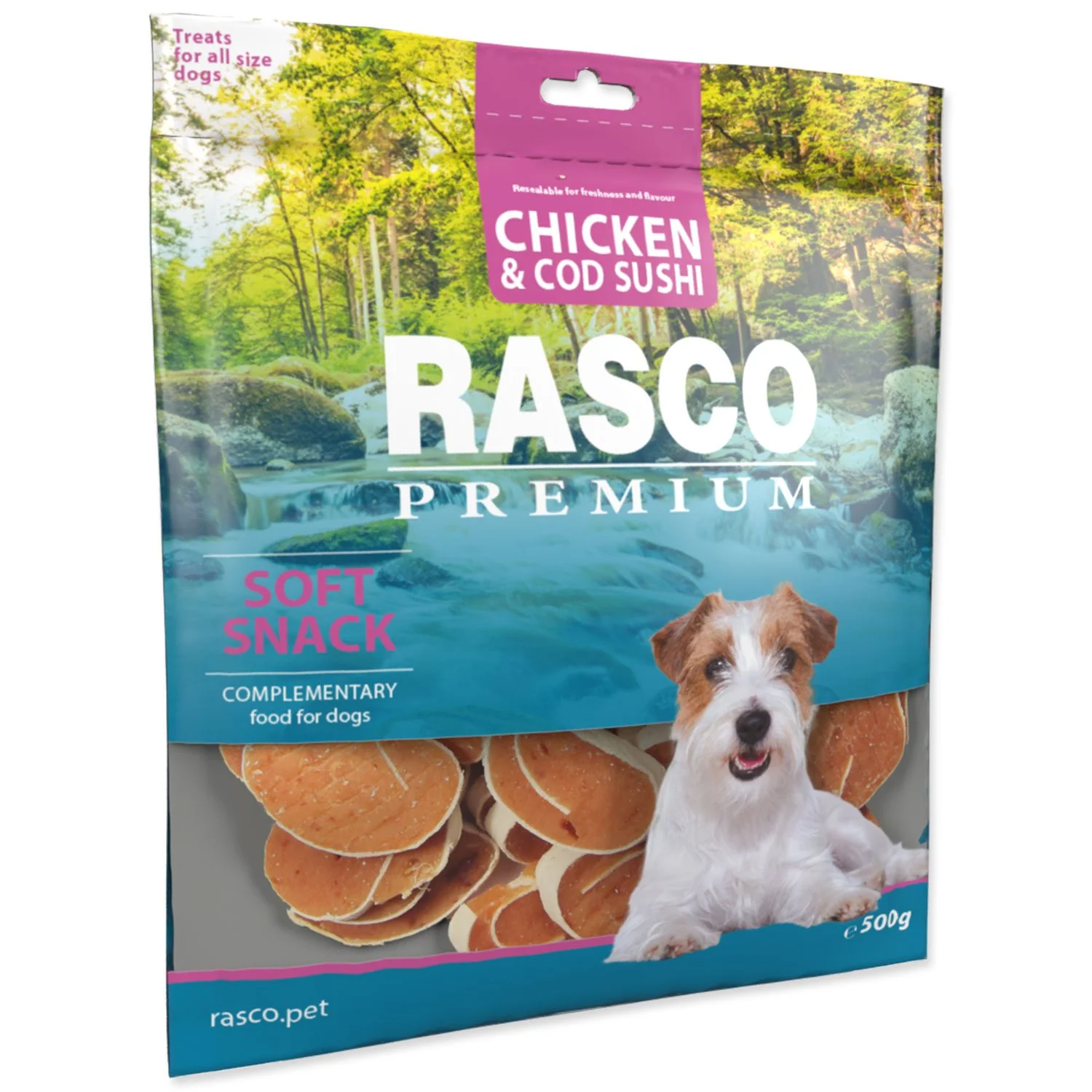 Rasco Premium Pochoutka kuře a treska, sushi 500g