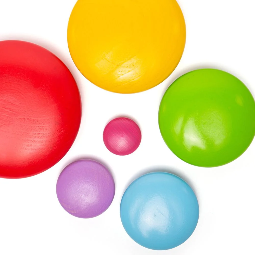 Bigjigs Toys Balanční hra usazování barevných oblázků