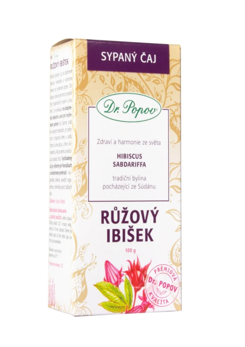 Dr. Popov Růžový ibišek sypaný čaj 100 g