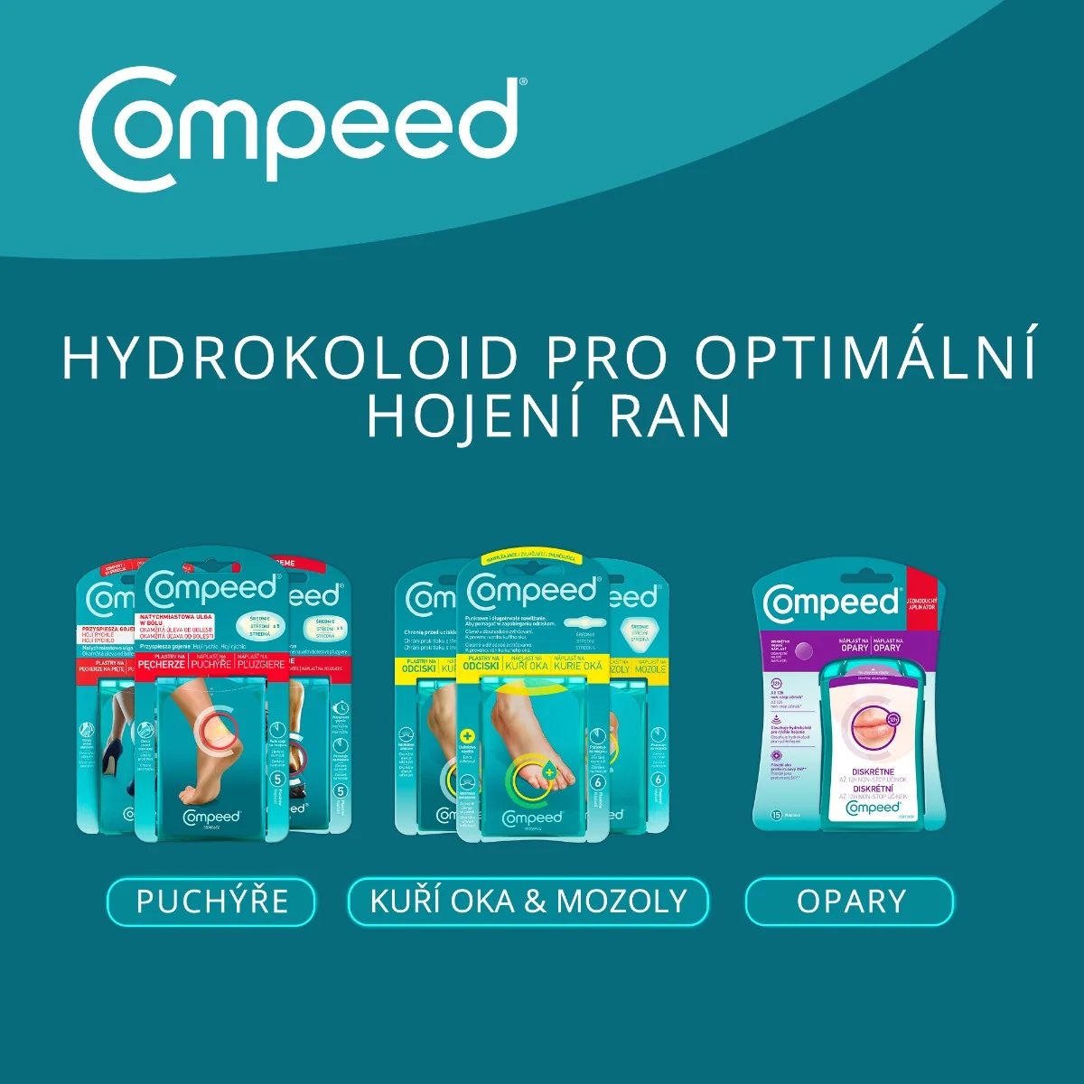 Compeed Náplast na kuří oka Zvlhčující 6 ks