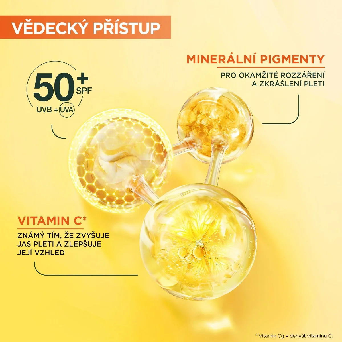 Garnier Skin Naturals Vitamin C Denní rozjasňující UV fluid Glow SPF50+ 40 ml