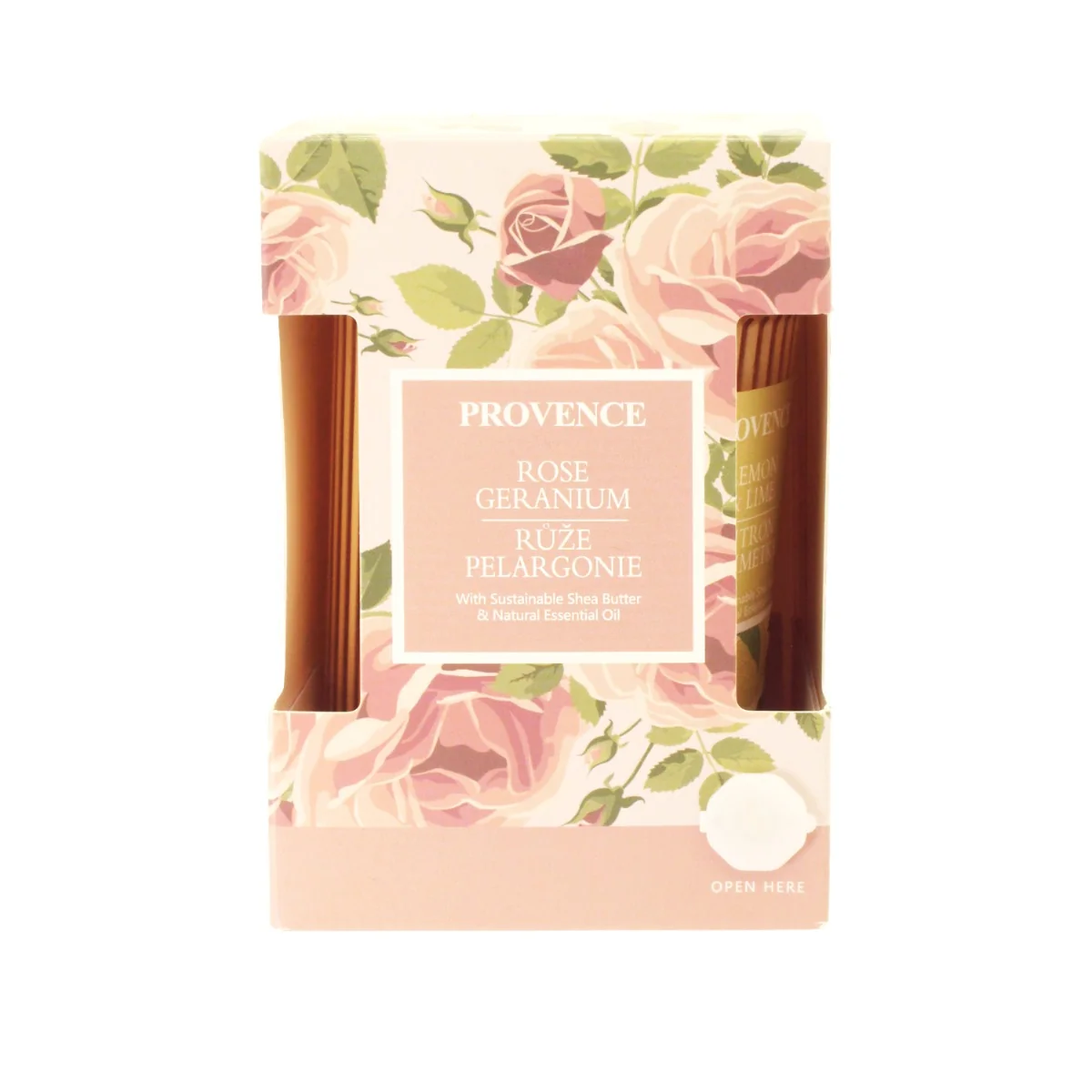 Provence Svíčka ve skle Růže a pelargonie 230 g