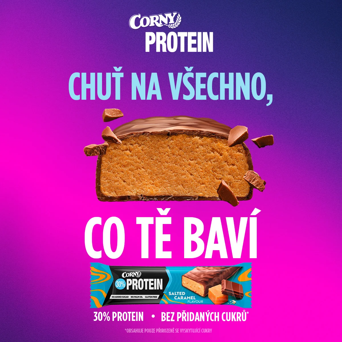 Corny Protein 30% slaný karamel 50 g