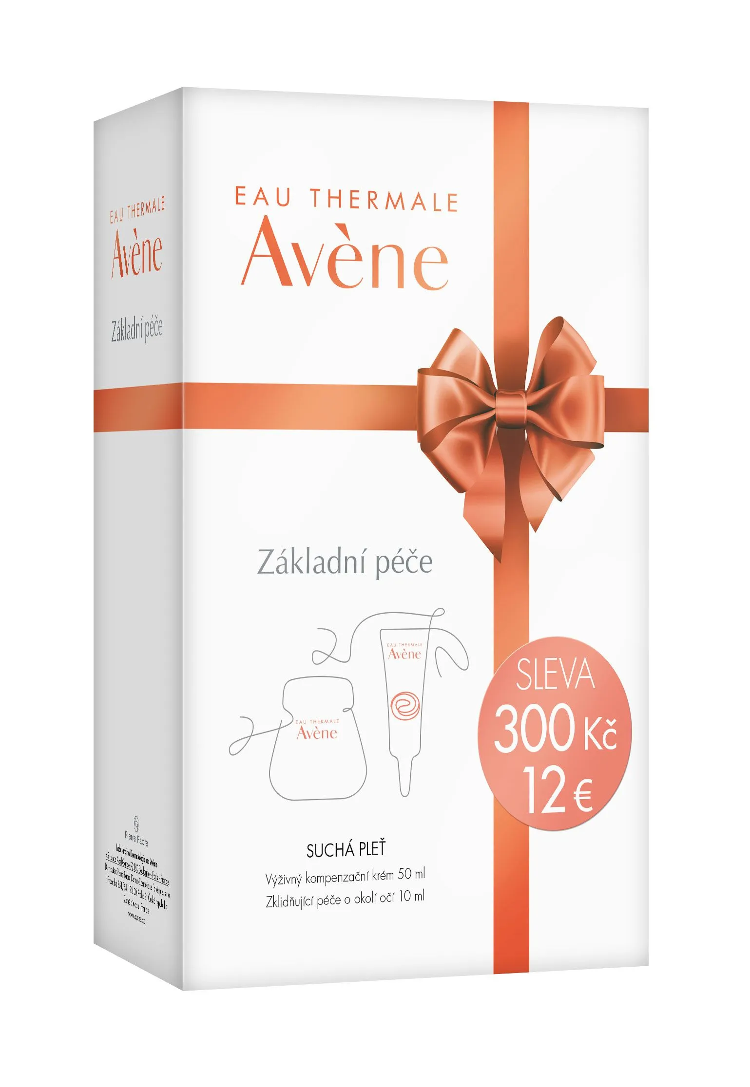 AVENE XMASS Výživný kompenzační krém 50ml + Zklidňující péče o okolí očí 10ml