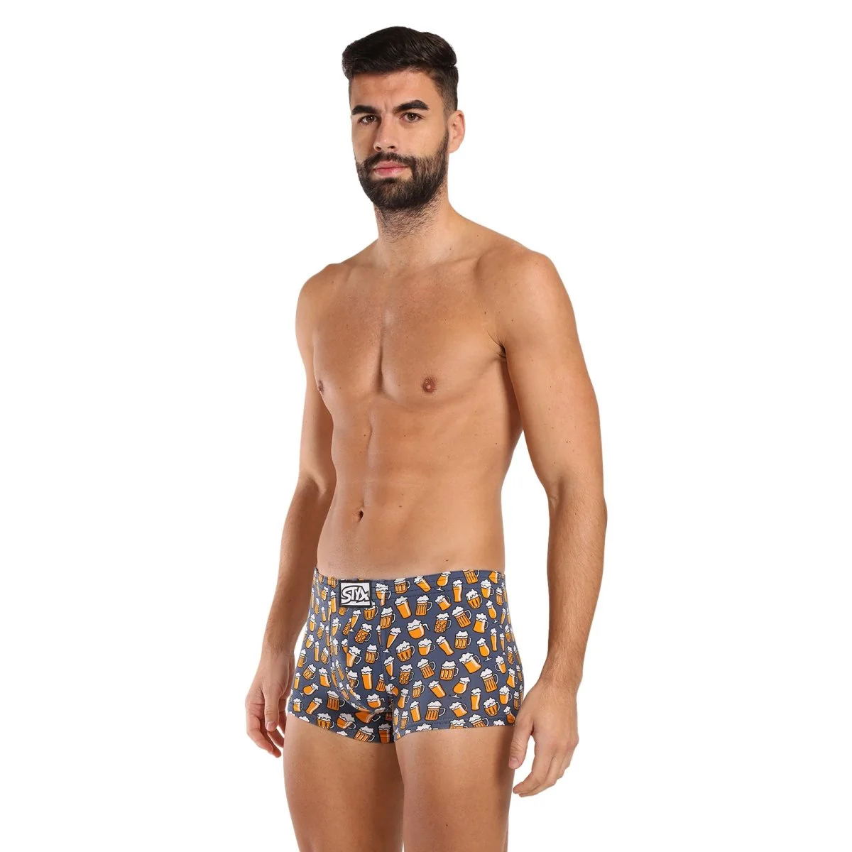 Styx Pánské boxerky art klasická guma pivo (Q1357) M