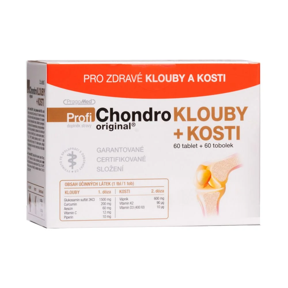 Pragomed ProfiChondro Original Klouby + Kosti 60 tablet + 60 tobolek