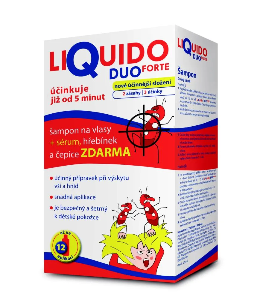 Liquido DUO FORTE šampon na vši + sérum 200 ml