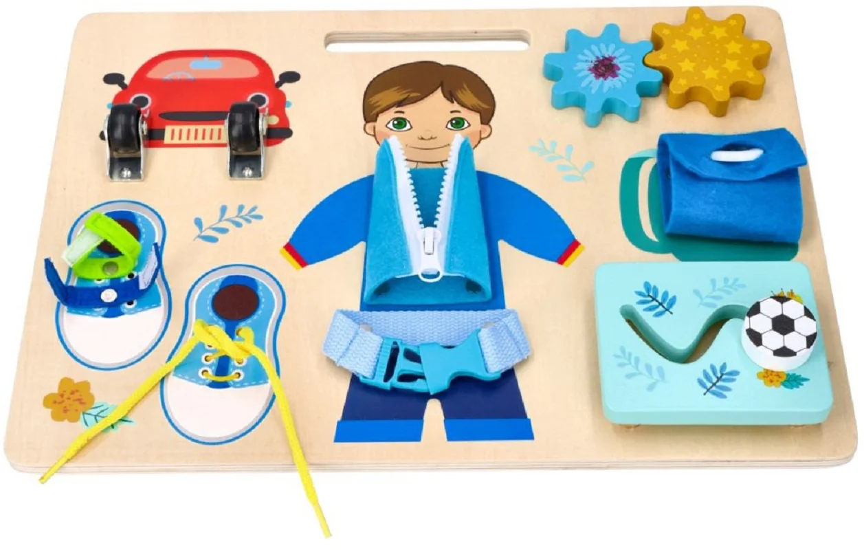 Adam Toys Montesori vzdělávací závěsná, naučná tabule - Adámek