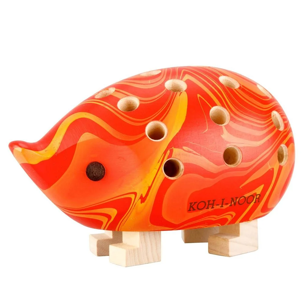 KOH-I-NOOR 9960M - dřevěný ježek s pastelkami MAGIC, červený, malý - 24 ks