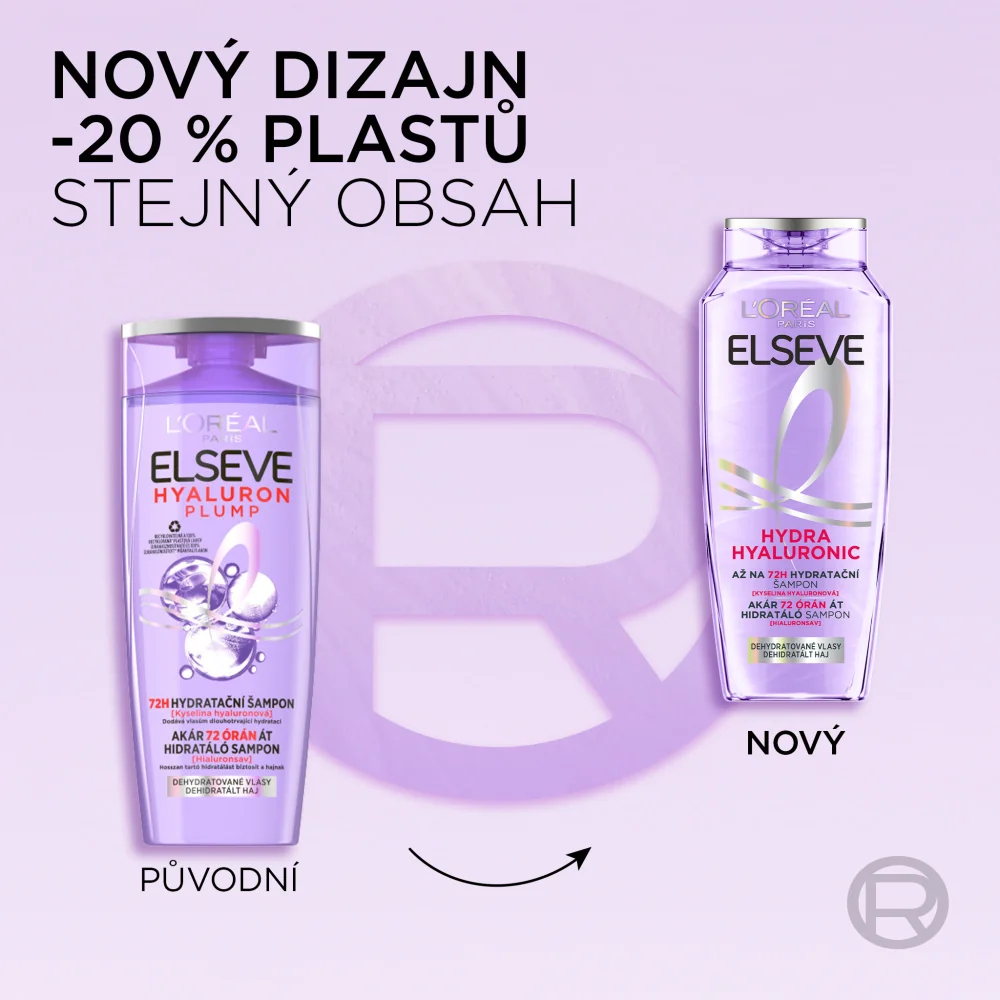 Loréal Paris Elseve Hyaluron Plump 72H hydratační šampon 250 ml