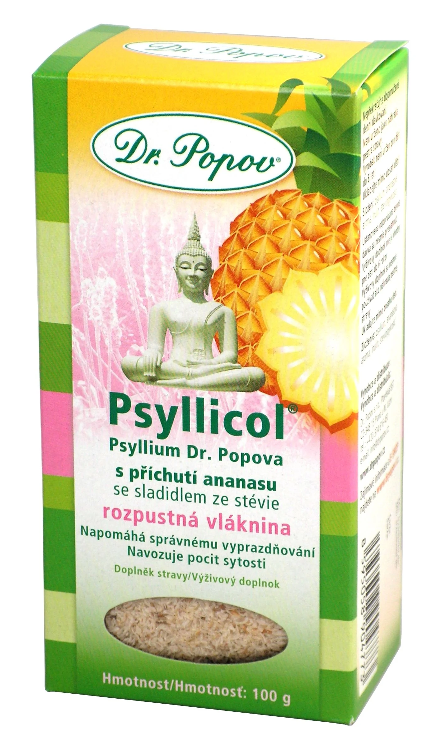 Dr. Popov Psyllicol s příchutí ananasu 100 g