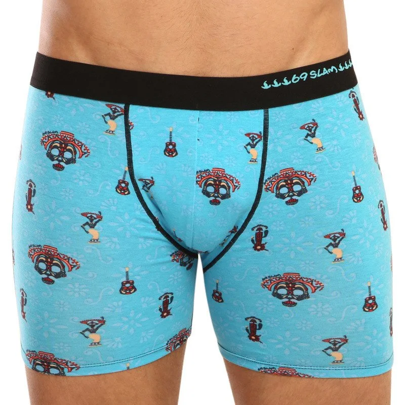 69SLAM Pánské boxerky fit bamboo day of the dead (MPBDOF-BB) M