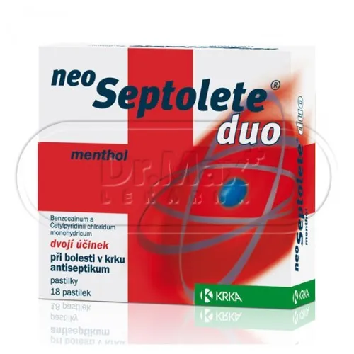 Neoseptolete Duo menthol 18 pastilek