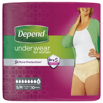 Depend Super pro ženy S/M absorpční natahovací kalhotky 10 ks 