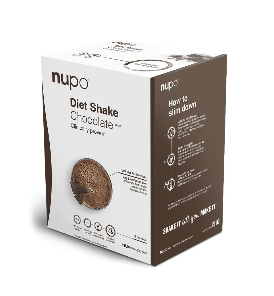 NUPO Dieta Čokoládový šejk 12x32 g