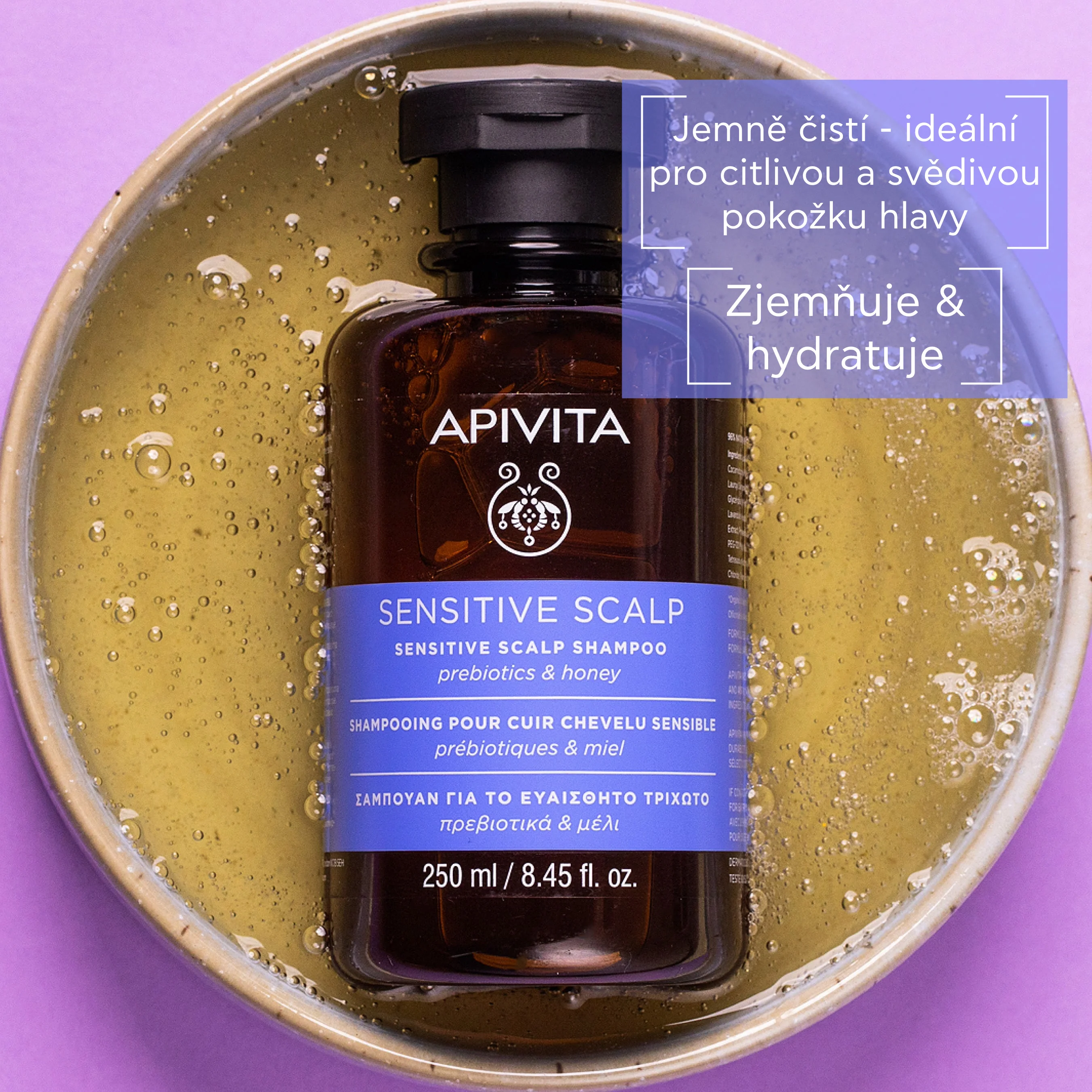 APIVITA Sensitive Scalp šampon na citlivou pokožku hlavy 250 ml