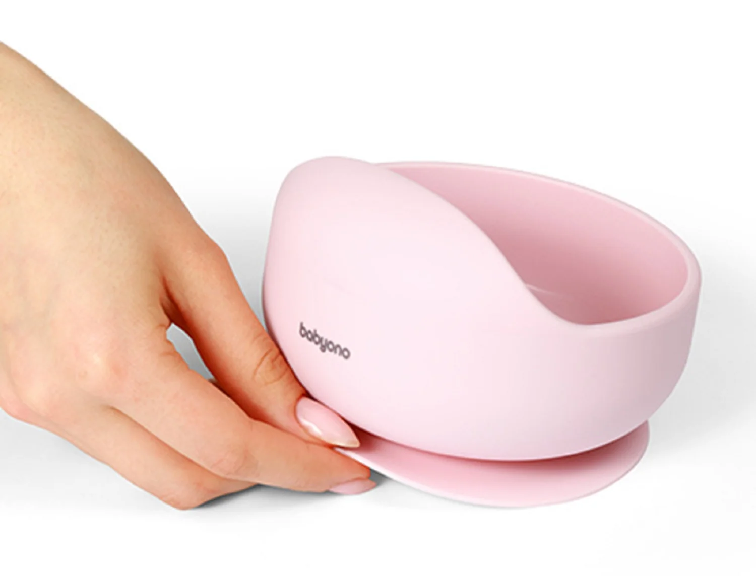 Babyono Silikonová miska s přísavkou - růžová