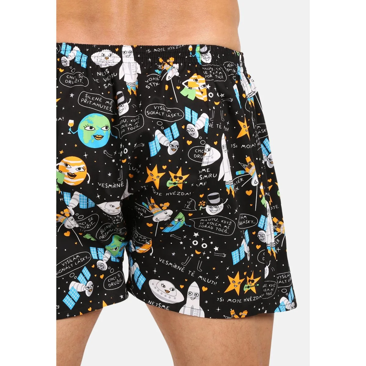 Styx Pánské trenky art klasická guma vesmír (A1758) XXL