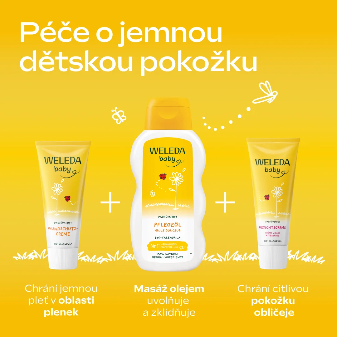 Weleda Baby Měsíčkový krém na zadeček bez parfemace 75 ml
