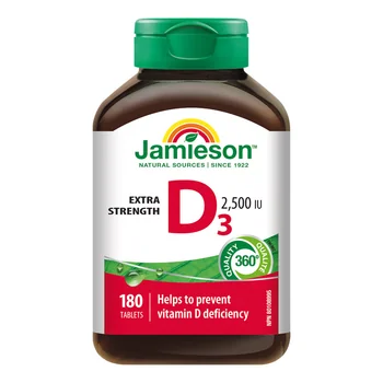 Jamieson Vitamín D3 2500 IU 180 tablet