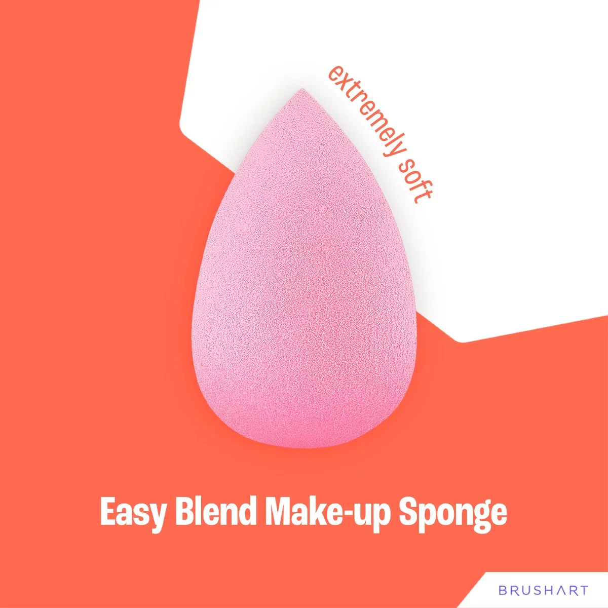 BrushArt Houbička na make-up Easy Blend 1 ks Light Pink
