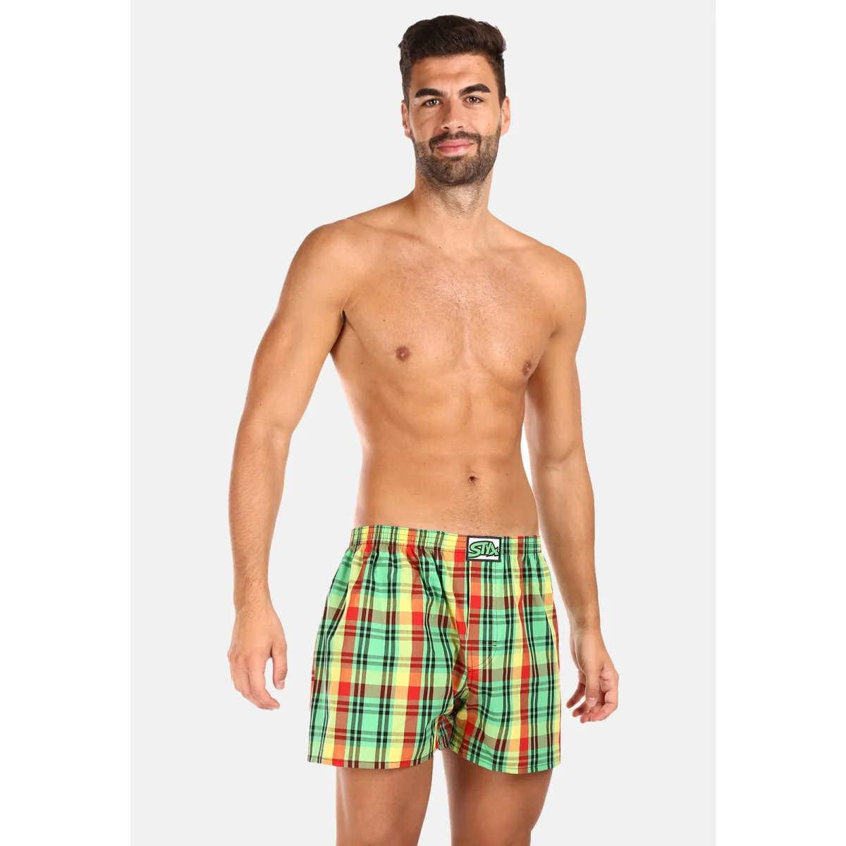 Styx 3PACK pánské trenky klasická guma vícebarevné (3A100618) L