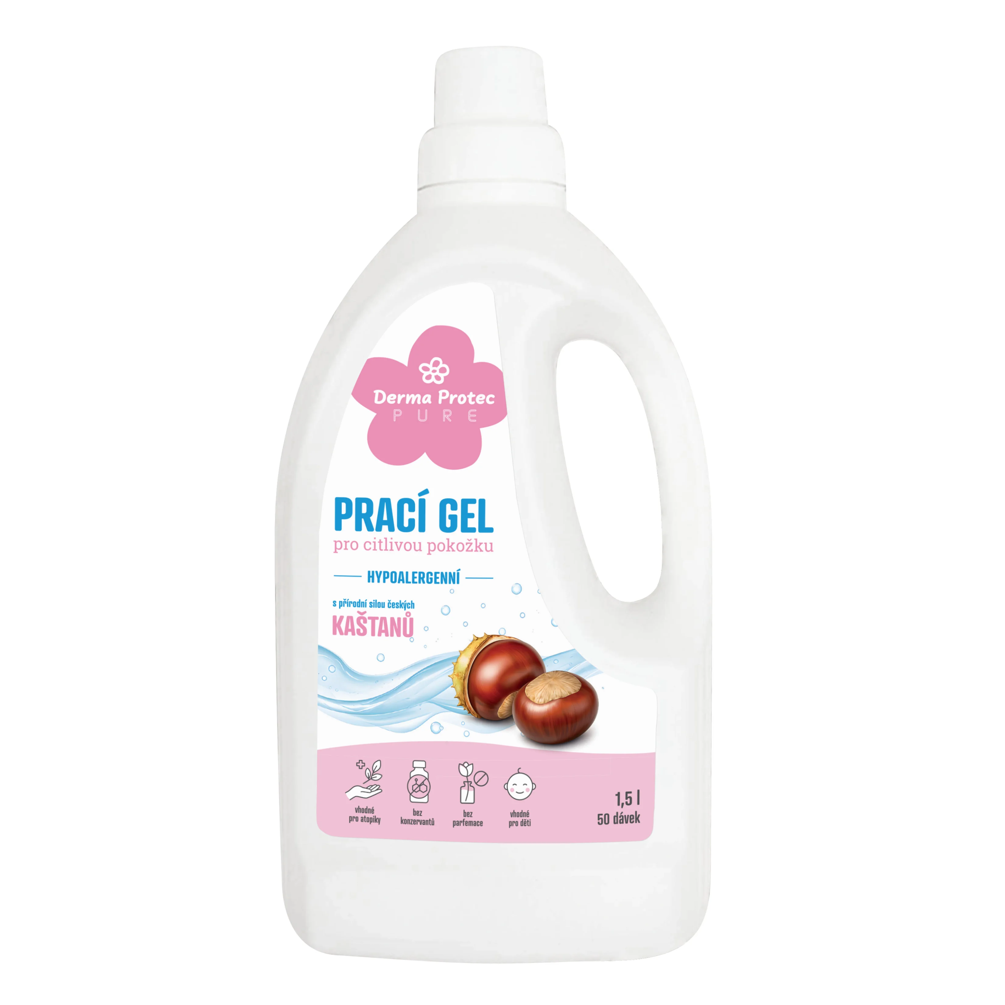 DermaProtec Pure Prací gel pro citlivou pokožku 1,5 l