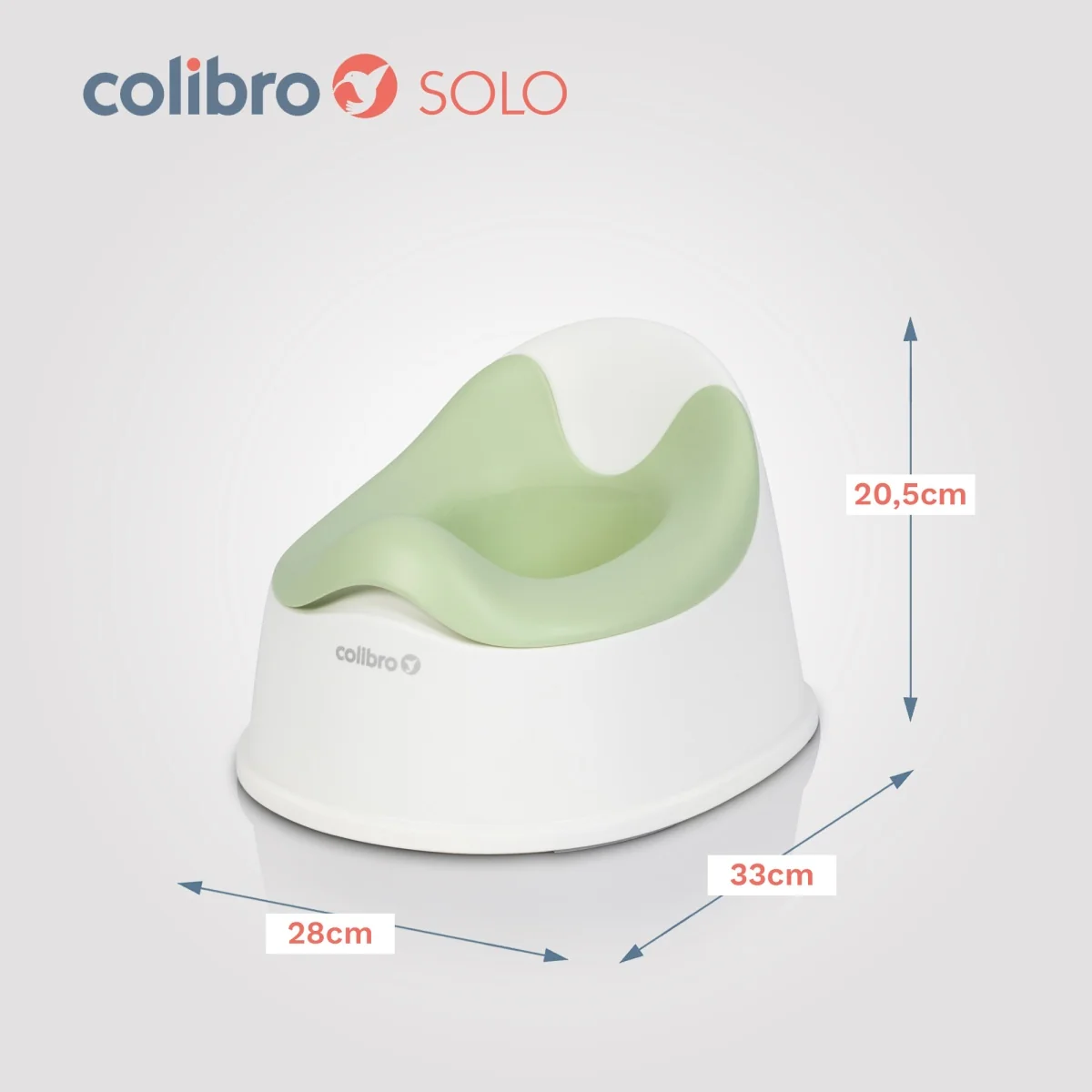 Colibro Dětský nočník, ergonomický Solo cool – zelený, bílý