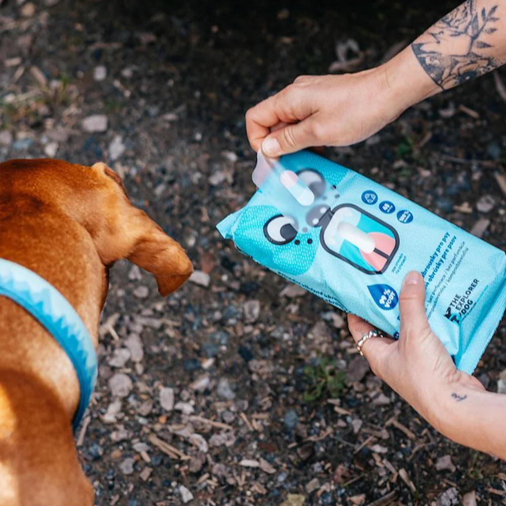 Explorer dog Přírodní vlhčené ubrousky pro psy 40 ks