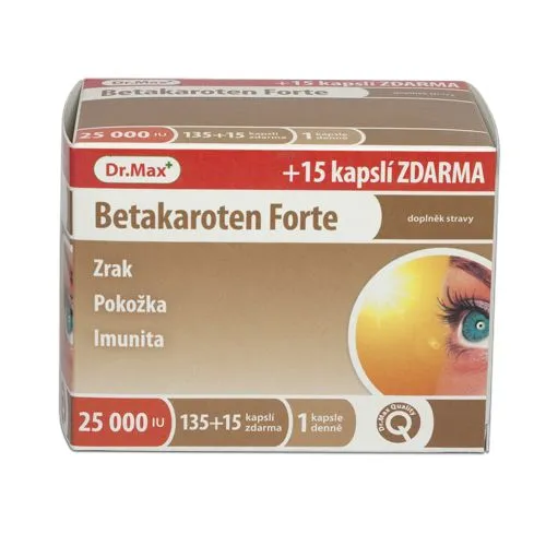 Dr. Max Betakaroten Forte 15mg tob.135+15 kapslí zdarma