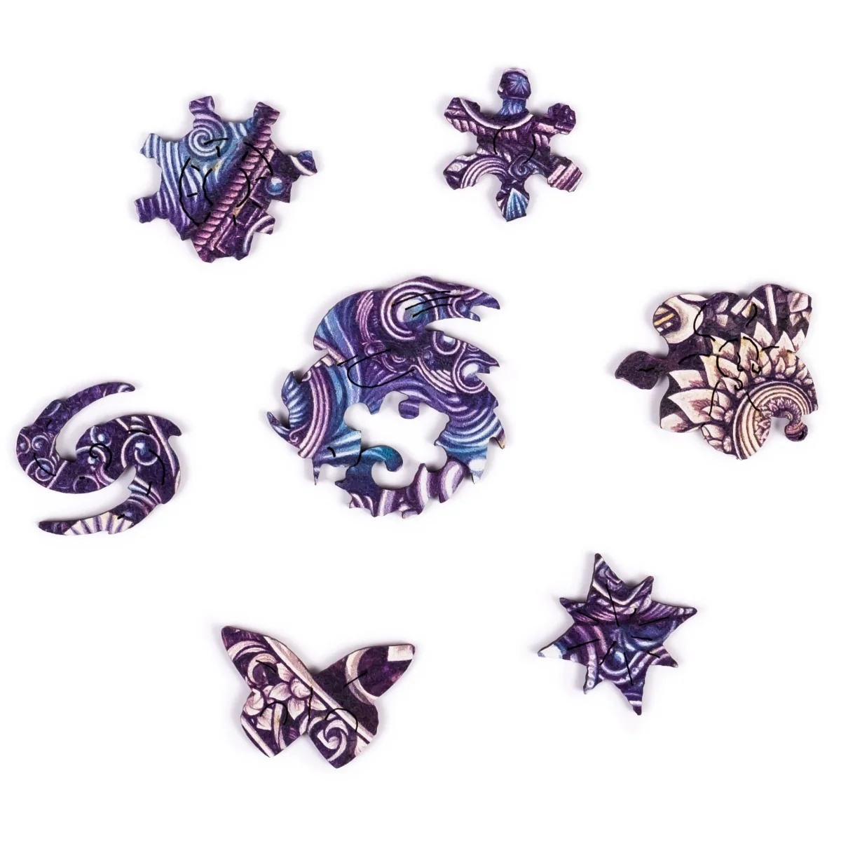 Unidragon Dřevěné puzzle Mandala Opposites 200 ks