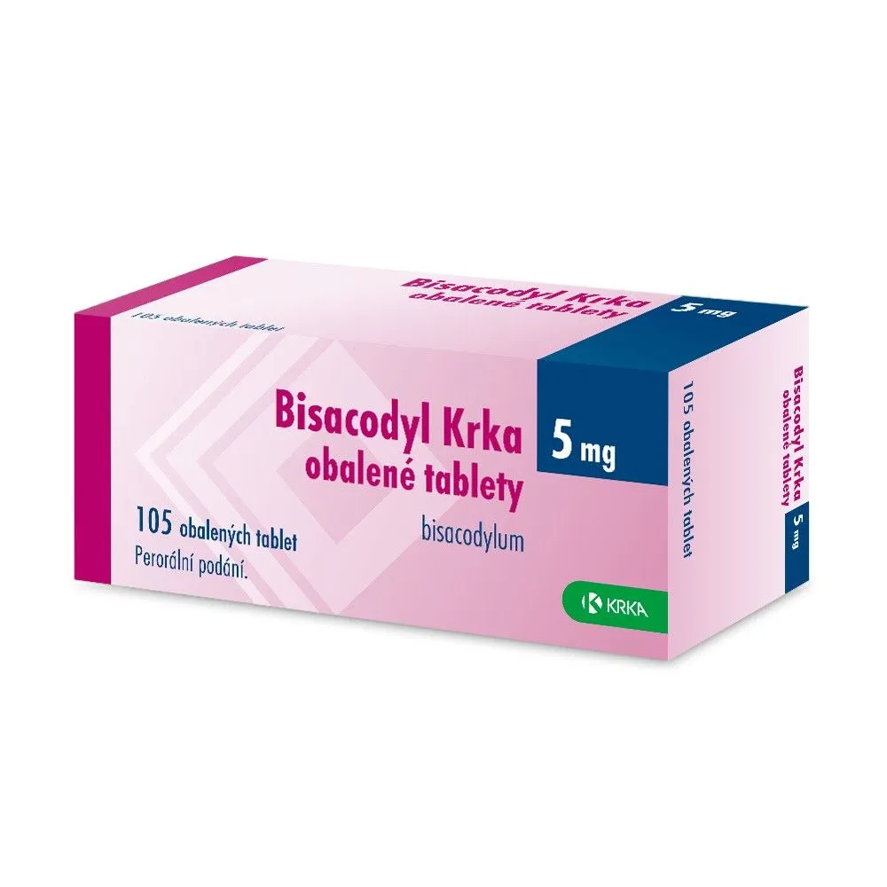 Bisacodyl Krka 5 mg 105 obalených tablet
