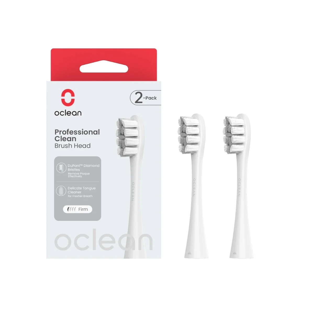 Oclean Professional Clean P1C10 náhradní hlavice 2 ks bílé