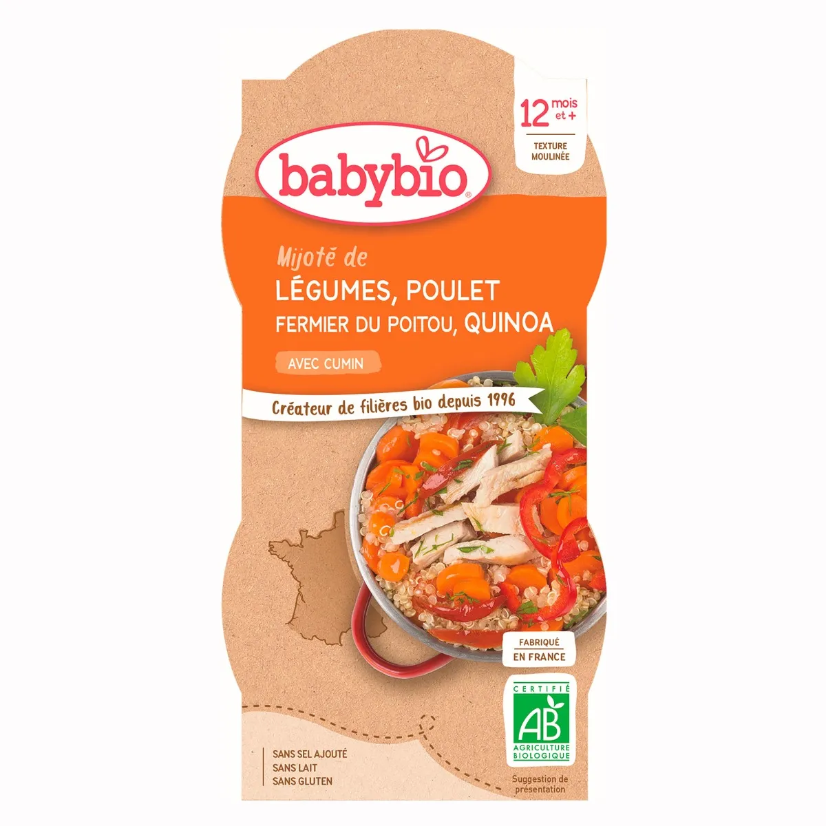 Babybio Zelenina s kuřetem a quinoa