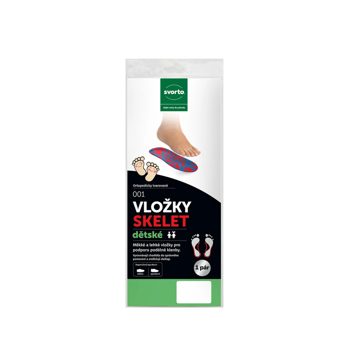 Svorto 001 Vložky skelet dětské vel. 30 1 pár